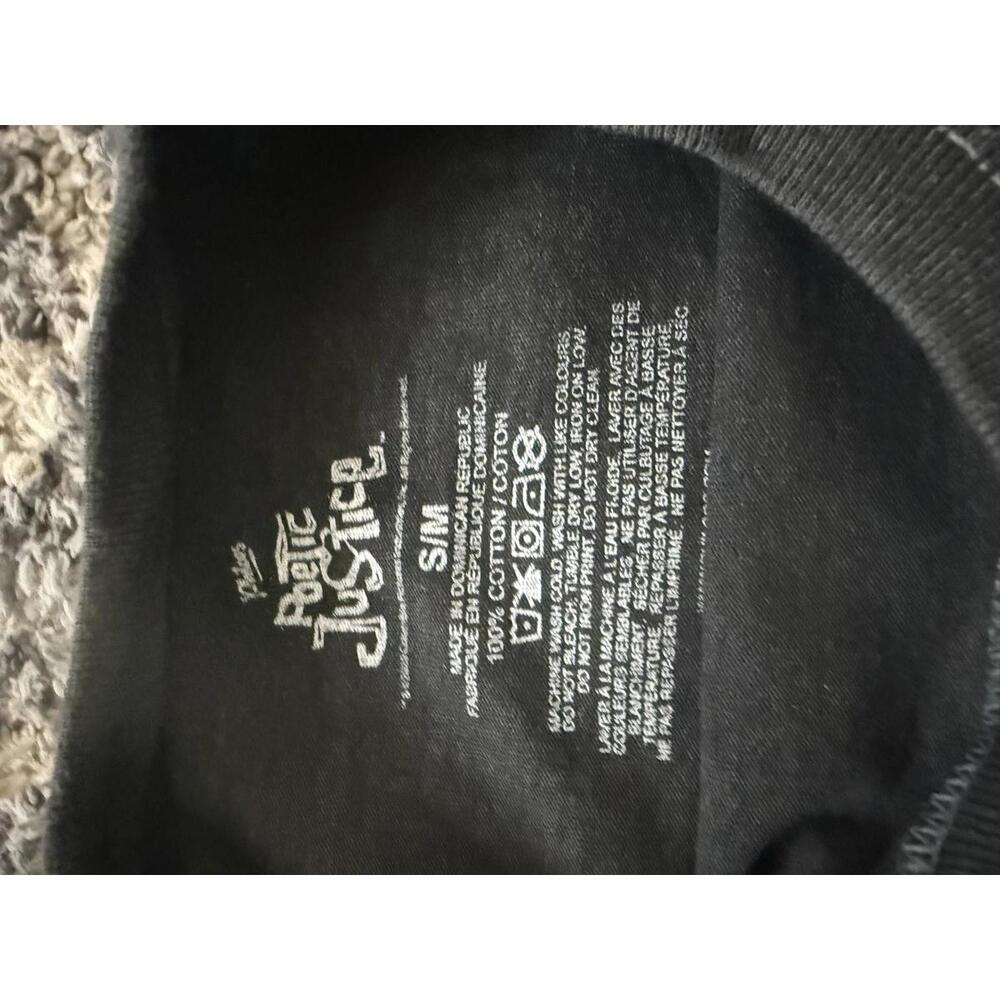 Poetic Justice Tupac Triple Portrait Graphic Tee Black Small - Picture 4 of 5